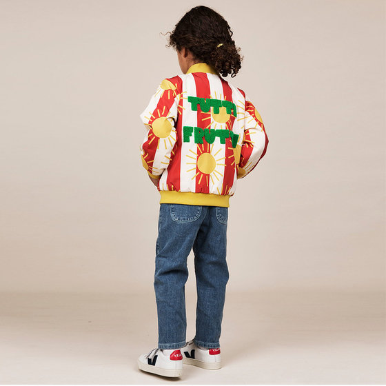 Sun Stripe Baseball Jacket | Mini Rodini Jackets and Coats | Angelibebe