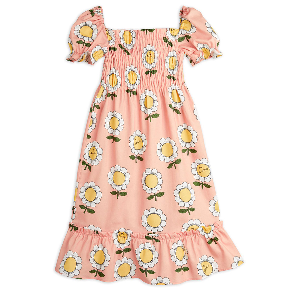 MR Flower Woven SS Dress | Mini Rodini Dresses | Angelibebe