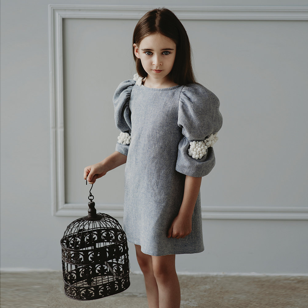 2019 Designer New Season Grey Girl"Grace" Dress - Nikolia
